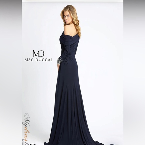 Mac Duggal Elegant Blue Gown - Picture 5 of 5
